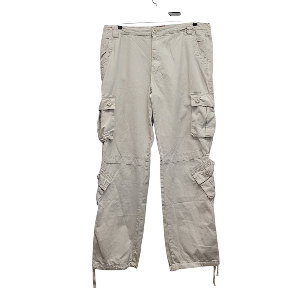 Matchstick Mens 40 X 32 100% Cotton Drawstring Waist Multi Pocket Cargo Pants